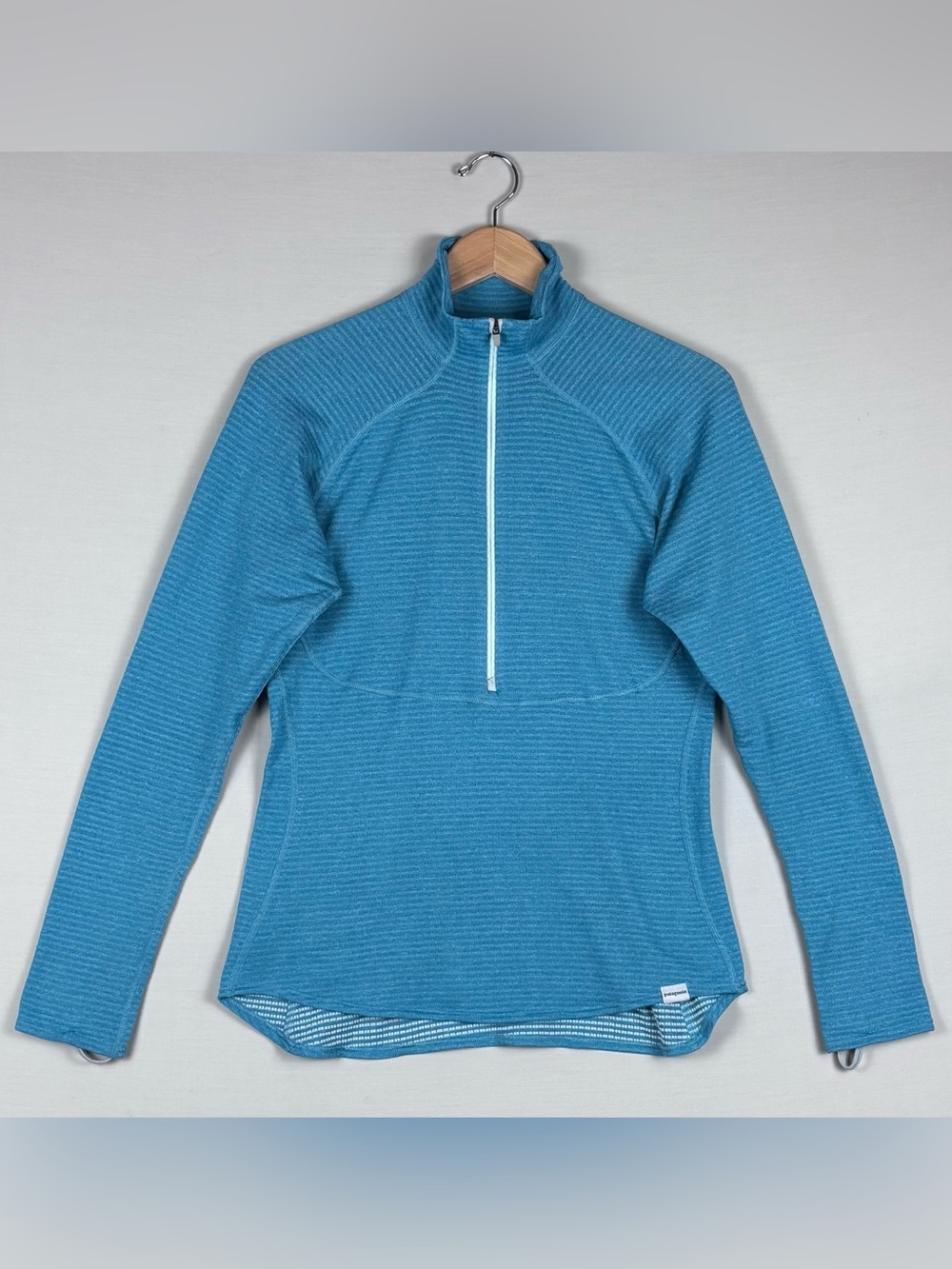 Patagonia Capilene 4 Expedition Weight 1/4 Zip Pullover Women’s Large Blue